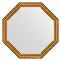 Зеркало настенное Octagon EVOFORM в багетной раме золотой акведук, 70,4х70,4 см, BY 3717