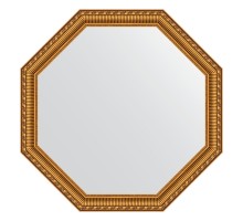 Зеркало настенное Octagon EVOFORM в багетной раме золотой акведук, 70,4х70,4 см, BY 3717