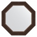 Зеркало настенное Octagon EVOFORM в багетной раме палисандр, 51,6х51,6 см, BY 3721