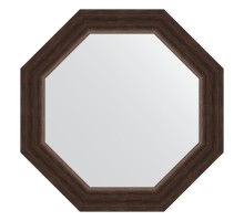 Зеркало настенное Octagon EVOFORM в багетной раме палисандр, 51,6х51,6 см, BY 3721
