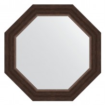 Зеркало настенное Octagon EVOFORM в багетной раме палисандр, 51,6х51,6 см, BY 3721