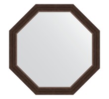 Зеркало настенное Octagon EVOFORM в багетной раме палисандр, 71,6х71,6 см, BY 3723