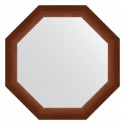 Зеркало настенное Octagon EVOFORM в багетной раме орех, 62,4х62,4 см, BY 3728
