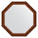 Зеркало настенное Octagon EVOFORM в багетной раме орех, 72,4х72,4 см, BY 3729