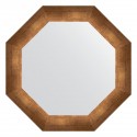 Зеркало настенное Octagon EVOFORM в багетной раме состаренная бронза, 52,6х52,6 см, BY 3730