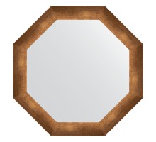 Зеркало настенное Octagon EVOFORM в багетной раме состаренная бронза, 62,6х62,6 см, BY 3731