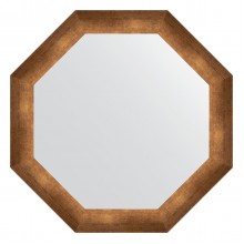 Зеркало настенное Octagon EVOFORM в багетной раме состаренная бронза, 62,6х62,6 см, BY 3731