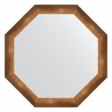 Зеркало настенное Octagon EVOFORM в багетной раме состаренная бронза, 72,6х72,6 см, BY 3732