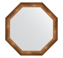 Зеркало настенное Octagon EVOFORM в багетной раме состаренная бронза, 72,6х72,6 см, BY 3732