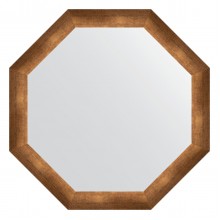 Зеркало настенное Octagon EVOFORM в багетной раме состаренная бронза, 72,6х72,6 см, BY 3732