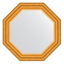 Зеркало настенное Octagon EVOFORM в багетной раме состаренное золото, 52,6х52,6 см, BY 3733
