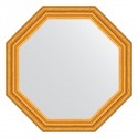 Зеркало настенное Octagon EVOFORM в багетной раме состаренное золото, 62,6х62,6 см, BY 3734
