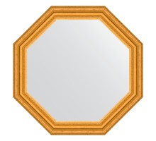 Зеркало настенное Octagon EVOFORM в багетной раме состаренное золото, 62,6х62,6 см, BY 3734