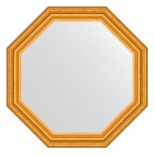 Зеркало настенное Octagon EVOFORM в багетной раме состаренное золото, 62,6х62,6 см, BY 3734