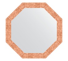 Зеркало настенное Octagon EVOFORM в багетной раме соты медь, 73х73 см, BY 3744