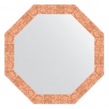 Зеркало настенное Octagon EVOFORM в багетной раме соты медь, 73х73 см, BY 3744