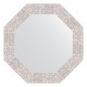 Зеркало настенное Octagon EVOFORM в багетной раме соты алюминий, 53х53 см, BY 3745