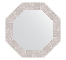 Зеркало настенное Octagon EVOFORM в багетной раме соты алюминий, 53х53 см, BY 3745