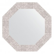 Зеркало настенное Octagon EVOFORM в багетной раме соты алюминий, 53х53 см, BY 3745