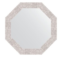 Зеркало настенное Octagon EVOFORM в багетной раме соты алюминий, 63х63 см, BY 3746
