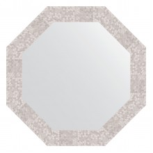 Зеркало настенное Octagon EVOFORM в багетной раме соты алюминий, 63х63 см, BY 3746