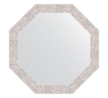 Зеркало настенное Octagon EVOFORM в багетной раме соты алюминий, 73х73 см, BY 3747