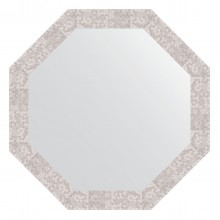 Зеркало настенное Octagon EVOFORM в багетной раме соты алюминий, 73х73 см, BY 3747