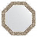Зеркало настенное Octagon EVOFORM в багетной раме соты титан, 63х63 см, BY 3749