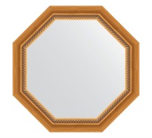 Зеркало настенное Octagon EVOFORM в багетной раме состаренное золото с плетением, 63,2х63,2 см, BY 3752