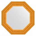 Зеркало настенное Octagon EVOFORM в багетной раме сусальное золото, 54,8х54,8 см, BY 3763