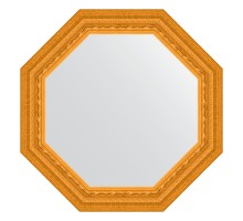 Зеркало настенное Octagon EVOFORM в багетной раме сусальное золото, 64,8х64,8 см, BY 3764