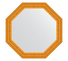 Зеркало настенное Octagon EVOFORM в багетной раме сусальное золото, 74,8х74,8 см, BY 3765