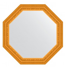 Зеркало настенное Octagon EVOFORM в багетной раме сусальное золото, 74,8х74,8 см, BY 3765
