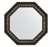 Зеркало настенное Octagon EVOFORM в багетной раме чёрный ардеко, 65х65 см, BY 3767