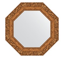 Зеркало настенное Octagon EVOFORM в багетной раме виньетка бронзовая, 55,4х55,4 см, BY 3772