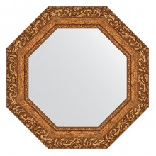 Зеркало настенное Octagon EVOFORM в багетной раме виньетка бронзовая, 55,4х55,4 см, BY 3772