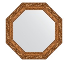 Зеркало настенное Octagon EVOFORM в багетной раме виньетка бронзовая, 65,4х65,4 см, BY 3773