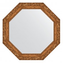 Зеркало настенное Octagon EVOFORM в багетной раме виньетка бронзовая, 75,4х75,4 см, BY 3774