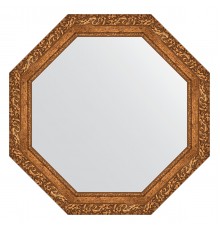 Зеркало настенное Octagon EVOFORM в багетной раме виньетка бронзовая, 75,4х75,4 см, BY 3774