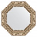 Зеркало настенное Octagon EVOFORM в багетной раме виньетка античное серебро, 55,4х55,4 см, BY 3775