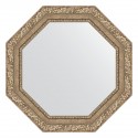 Зеркало настенное Octagon EVOFORM в багетной раме виньетка античное серебро, 65,4х65,4 см, BY 3776