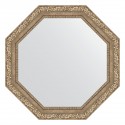 Зеркало настенное Octagon EVOFORM в багетной раме виньетка античное серебро, 75,4х75,4 см, BY 3777