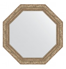 Зеркало настенное Octagon EVOFORM в багетной раме виньетка античное серебро, 75,4х75,4 см, BY 3777