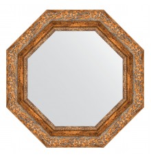 Зеркало настенное Octagon EVOFORM в багетной раме виньетка античная бронза, 55,4х55,4 см, BY 3778