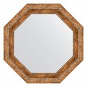 Зеркало настенное Octagon EVOFORM в багетной раме виньетка античная бронза, 65,4х65,4 см, BY 3779