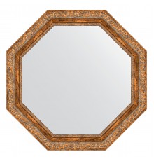Зеркало настенное Octagon EVOFORM в багетной раме виньетка античная бронза, 75,4х75,4 см, BY 3780