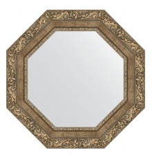 Зеркало настенное Octagon EVOFORM в багетной раме виньетка античная латунь, 55,4х55,4 см, BY 3781