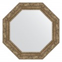 Зеркало настенное Octagon EVOFORM в багетной раме виньетка античная латунь, 65,4х65,4 см, BY 3782