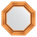 Зеркало настенное Octagon EVOFORM в багетной раме римское золото, 56,6х56,6 см, BY 3784