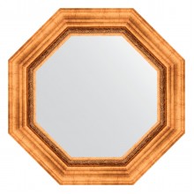 Зеркало настенное Octagon EVOFORM в багетной раме римское золото, 56,6х56,6 см, BY 3784
